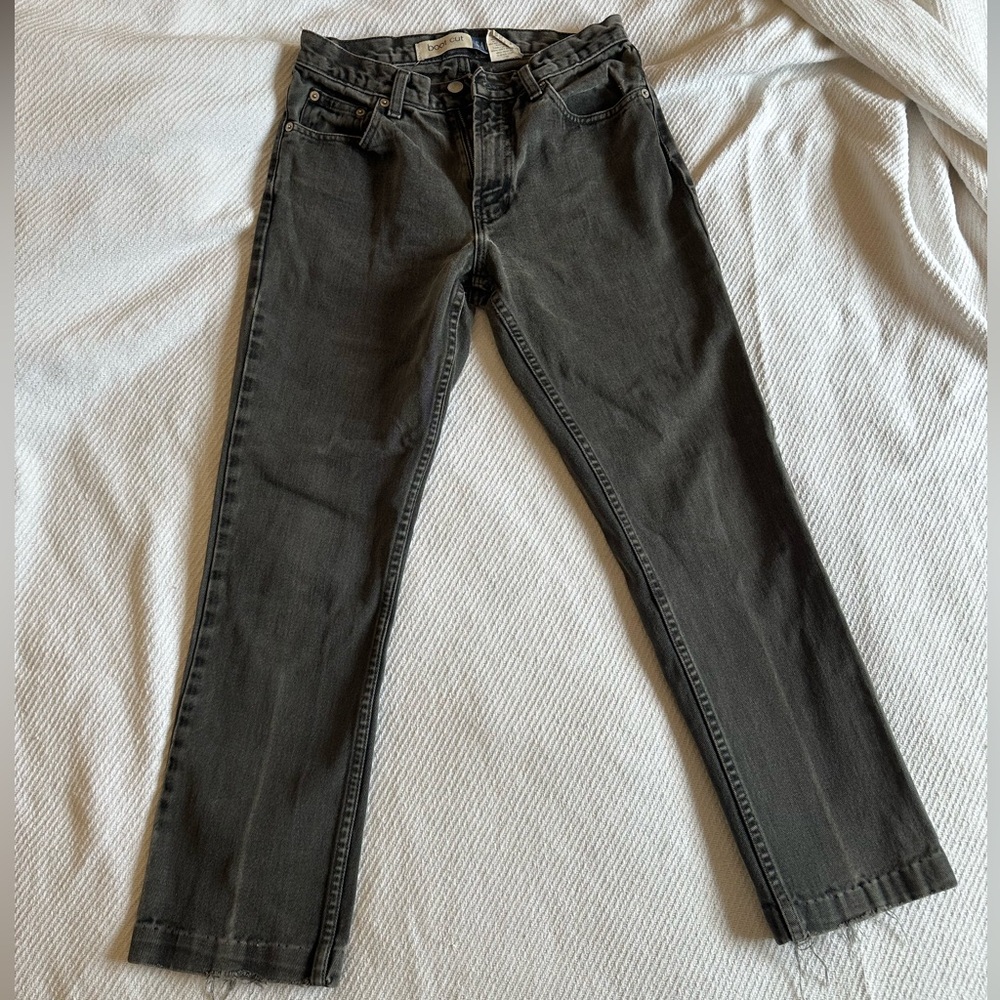 Vintage Gap Black Distressed Boot Cut Denim
